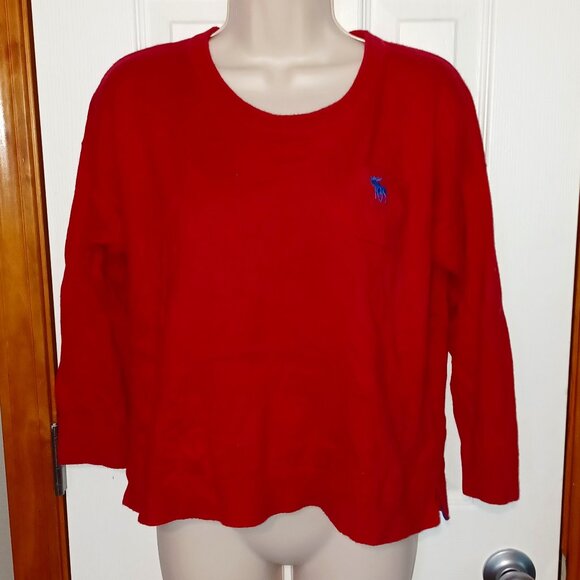 Abercrombie and Fitch Red Sweater Size Large - Picture 1 of 6